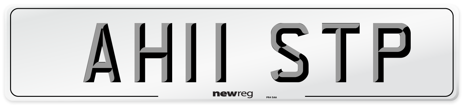 AH11 STP Number Plate from New Reg
